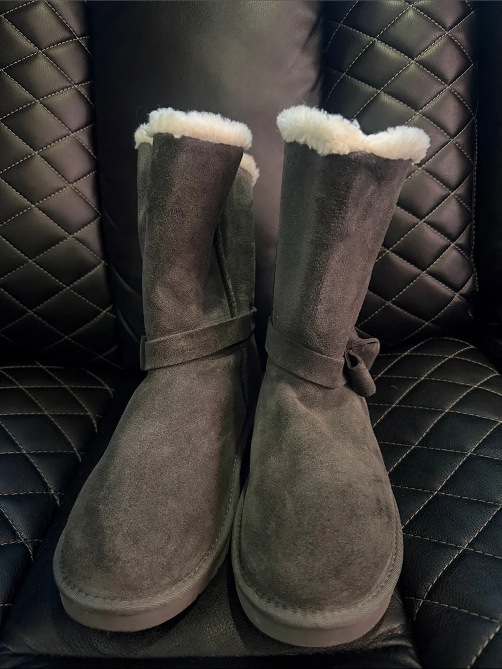 Kookaburra by UGG- Women’s Faux-Suede Shearling Winter Boots - Grey